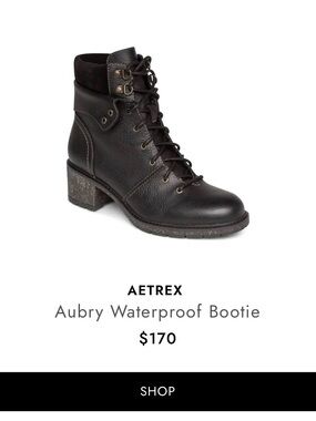 Aetrex Aubry Waterproof Bootie - Black